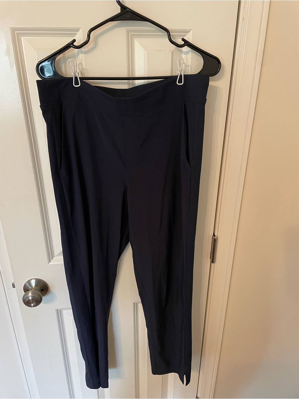 Athleta Navy Straight-Leg Pull-On Pants